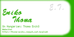 eniko thoma business card